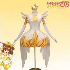 Cardcaptor Sakura Battle Suit Dress Cosplay Costume Halloween Outfits Wing Crown