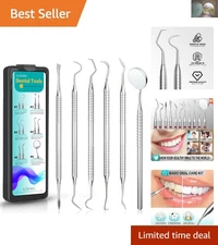 Complete Dental Hygiene Kit - Stainless Steel Tools for Effective Teeth Cleaning
