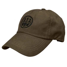 Beretta Waxed Cotton Hat Sandstone, Water-Resistant Cap (BC092025330705)