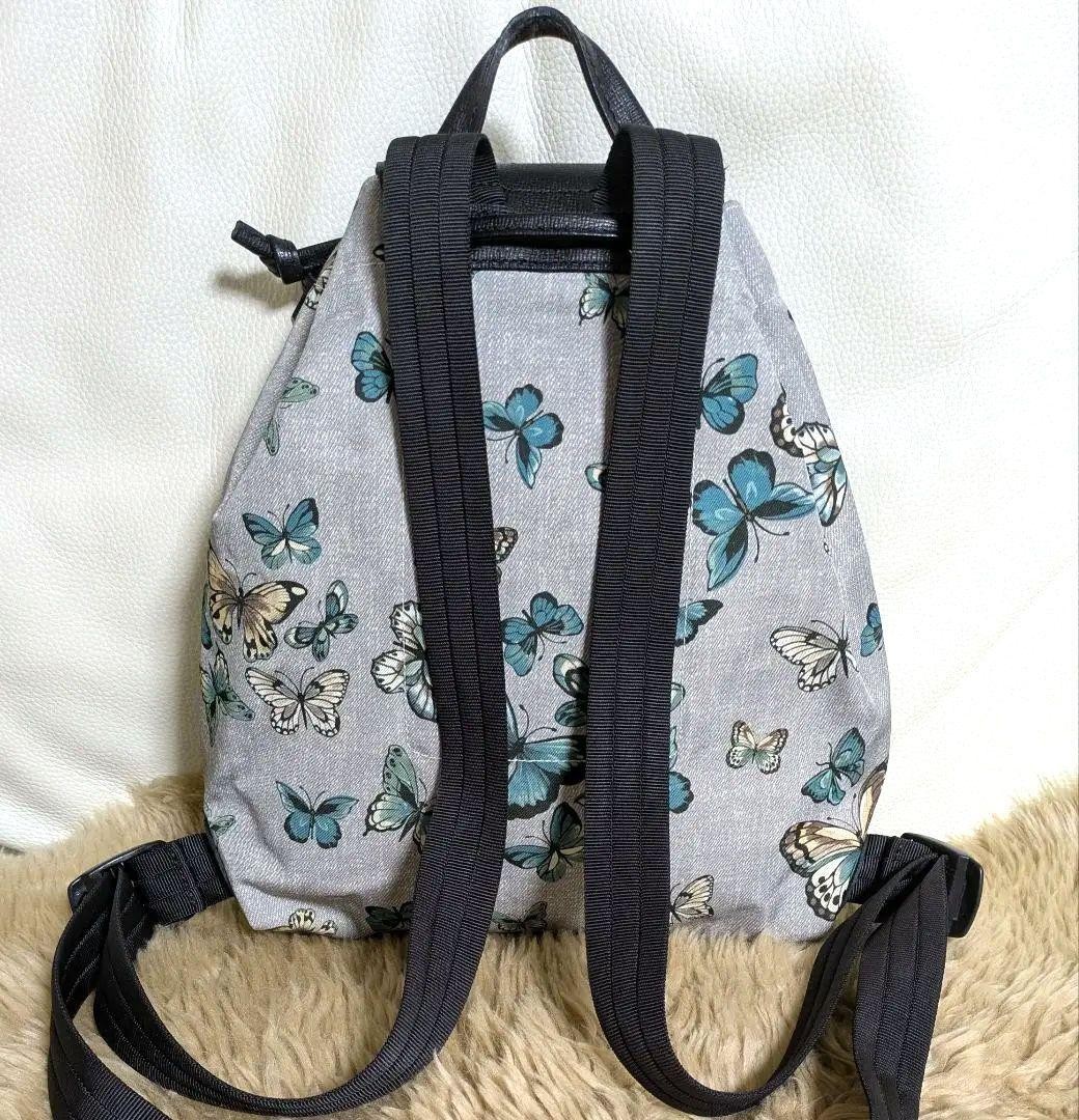 LONGCHAMP Drawstring Backpack with Butterfly Patt… - image 2