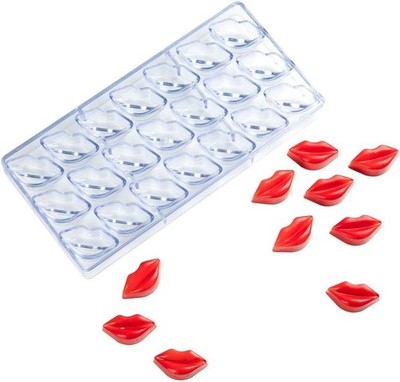 Pastry Tek 10.8 x 5.3 Inch Lip Chocolate Mold, 1 Freezer-Safe Lip Mold - 21