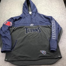 Vintage Tennessee Titans Jacket Mens Large Blue NFL Football Reebok Fleece