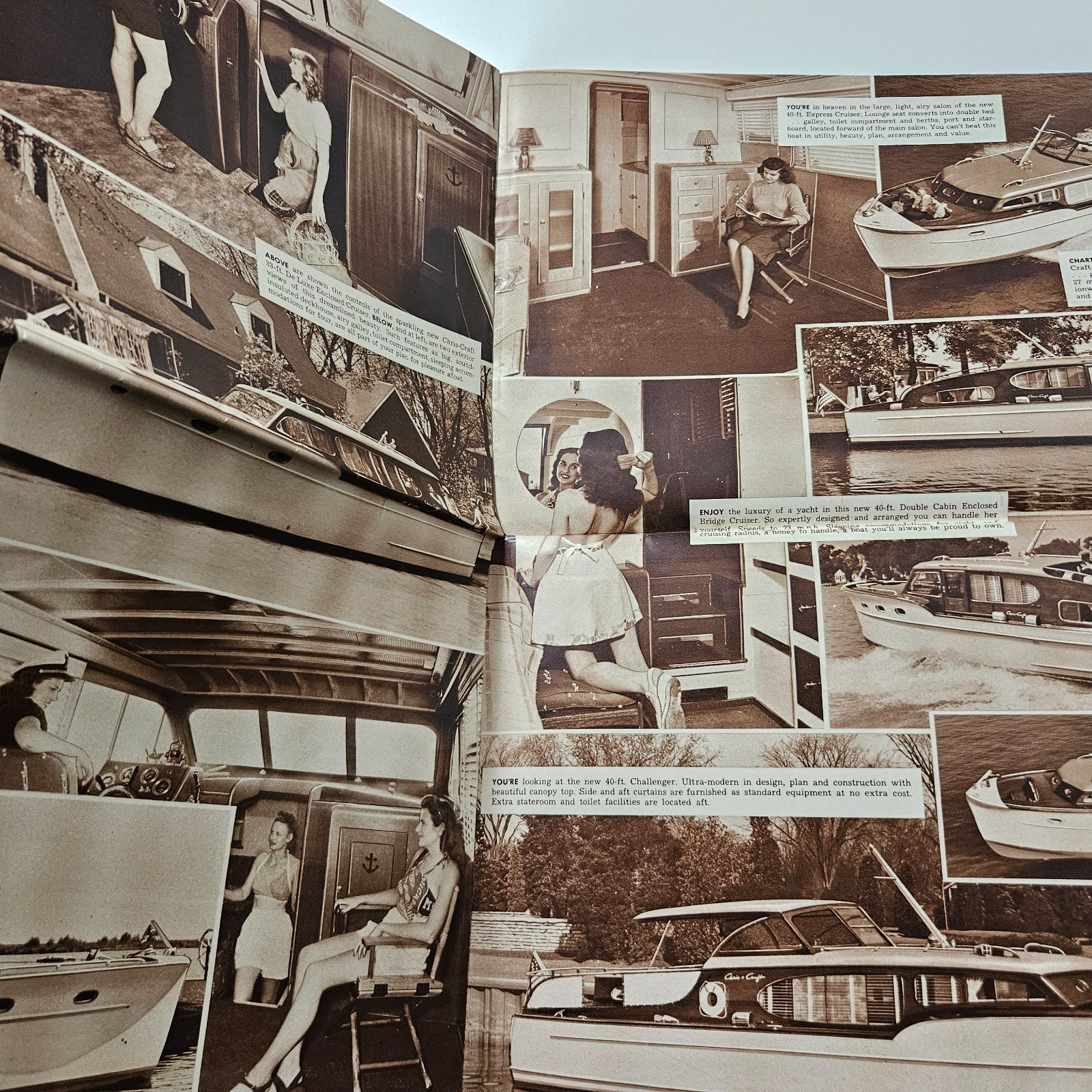 Vintage Circa 1948 Chris Craft Water Ways Sales Catalog Brochure