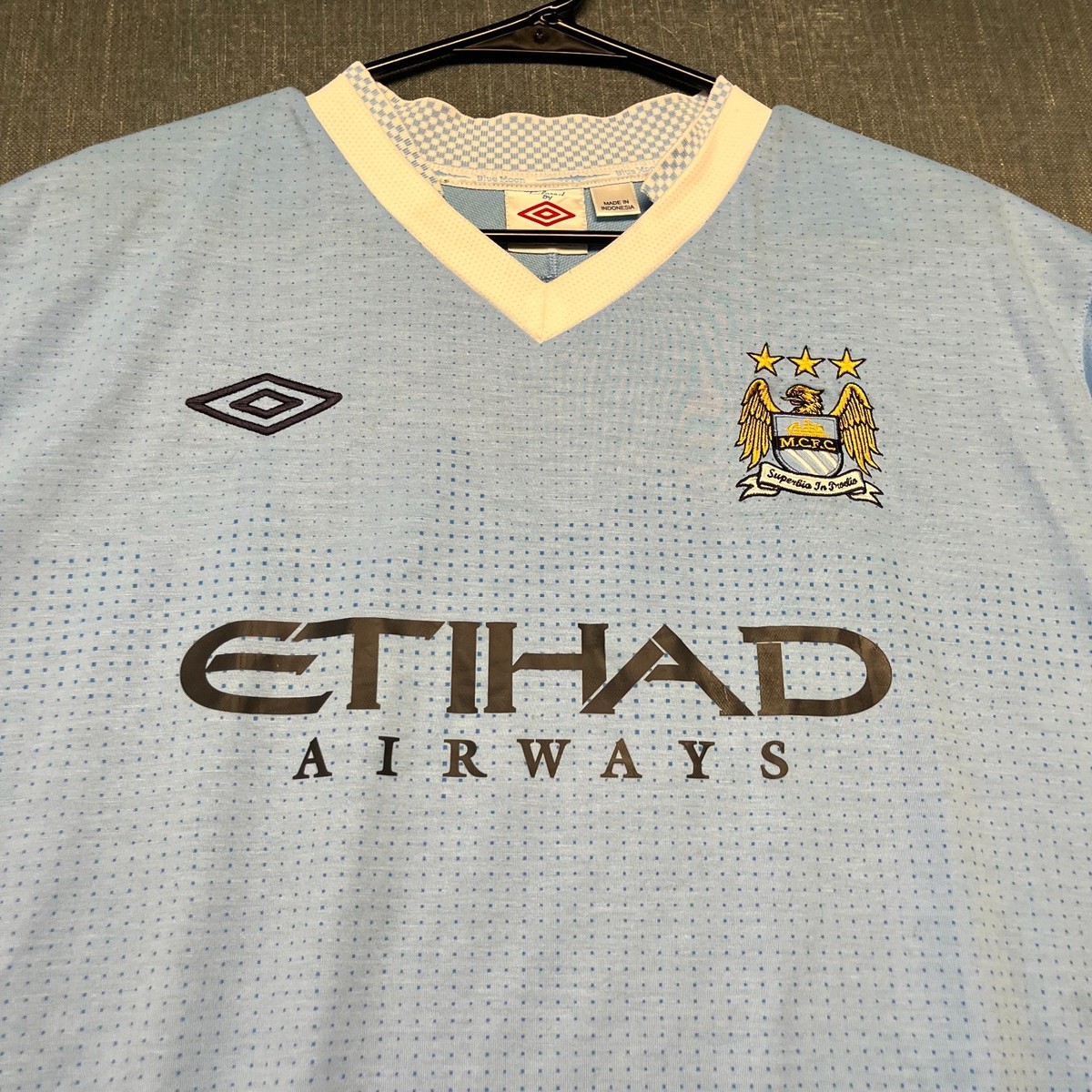 Umbro Manchester City FC Men's Jersey Size 52 Sky Blue Etihad