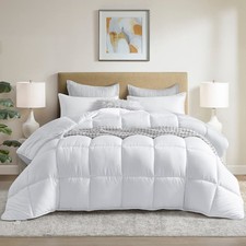 Winter Extra Warm White Queen Size Down Alternative Comforter, Heavyweight All
