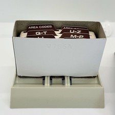 VTG Rolodex S-300 Petite Desktop Card File w Inserts Boxed USA Desk Office NOS