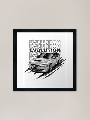 Lancer Evolution Viii Tuner gerahmtes gerahmtes Wandbild Poster Leinwanddruck Bild