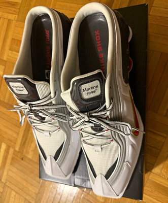 Nike Shox MR4 Mule Martine Rose White/Varsity Red Metallic Platinum IM5420-100