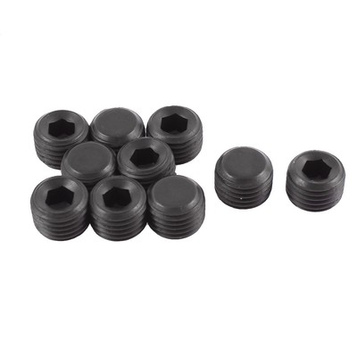 10Stk M14x1.5mm Pitch 12.9 Legierter Stahl Innensechskant Gewindestifte Schwarz