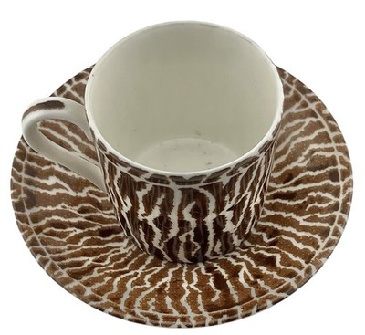 TAITU タイツー　皿　5枚　EMILIO BERGAMIN italy Vintage TAITU Fauna Animal Print Espresso Cup & Saucer Emilio