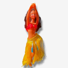 Vintage Hawaiian Hula Girl Doll Figure Hawaii 1960s Grass Skirt 9.5 Inches