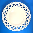 Vintage Westmoreland Forget Me Not HTF 8-1/2 in Luncheon Milk Glass Plate