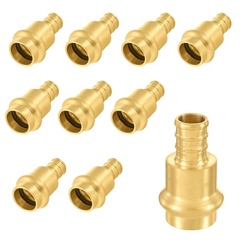 10 PCS 1/2" Copper Press x 1/2" PEX Crimp Coupling Adapter Pipe Fitting