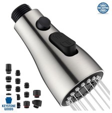 Kitchen Faucet Head Replacement Pull Down Sprayer 15 Adapters 3 Mode Stream