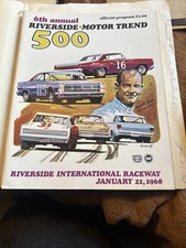 Programma corse Nascar 1968 RIVERSIDE 500 stock auto corsa su strada motore tendenza