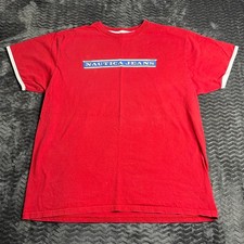 Vintage Nautica Jeans T Shirt Adult XL Red Crew Neck Short Sleeve Made in USA