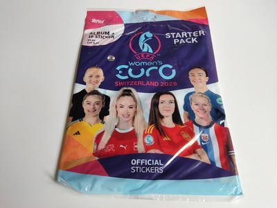 Topps UEFA Women´s Euro 2025 Switzerland, 1x Starterpack ( Album + 18 Sticker )