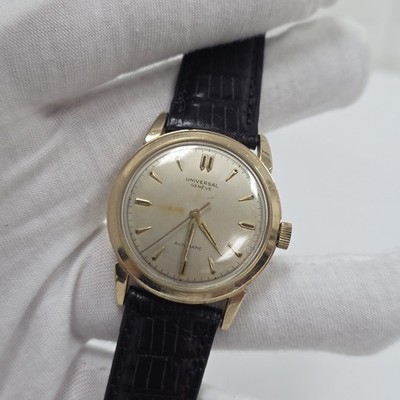 Universal Geneve Bumper Automatic Mens Wrist Watch 138SS 14K Gold Filled AS-IS 