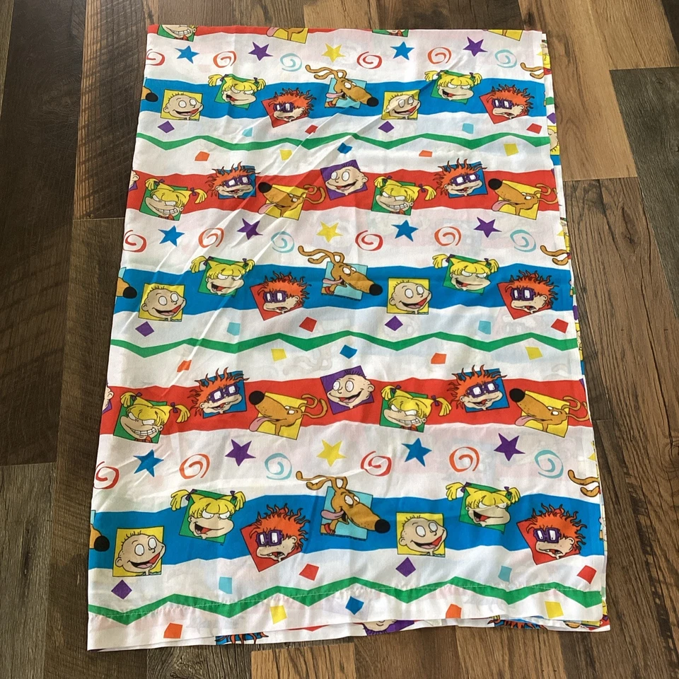 Sábana bajera plana doble de tela Tommy Angelica Nickelodeon Rugrats de colección de los años 90 de los años 90 Foto 4 de 4