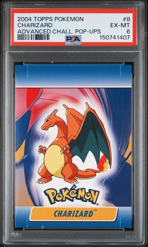 2004 TOPPS POKEMON ADVANCED CHALLENGE POP-UPS #8 CHARIZARD PSA 6