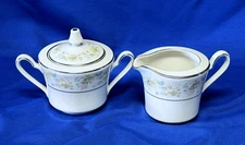 Noritake BLOSSOM TIME 7150 Creamer and Sugar Bowl With Lid
