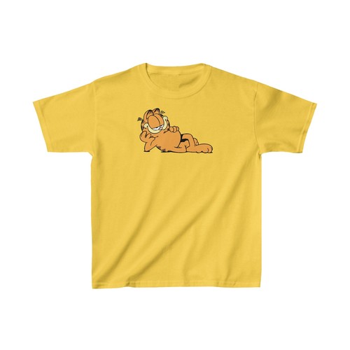 Vintage Fat Orange Cartoon Cat Gildan Kids Heavy Cotton Tee - Picture 18 of 41