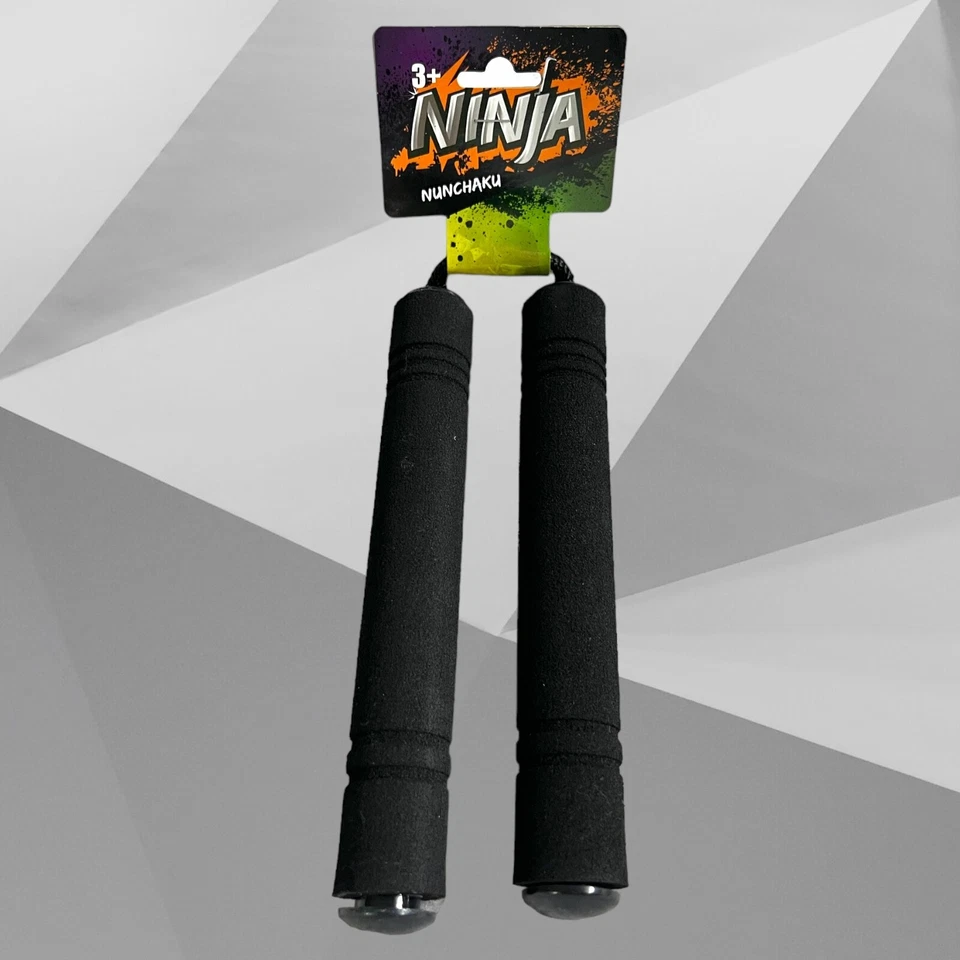 Kids Ninja Nunchaku Safety Foam Toy Dress Up Costume Accessory BLACK - Image 2 of 4