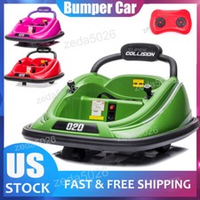 12V Kids Ride on Bumper Car 360  Spinning Electric Vehicle Toy w/Remote Control