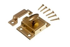 Pack of 2 Cupboard Turn Catch Latch 55MM EB Brass Plated With Screws CEN028