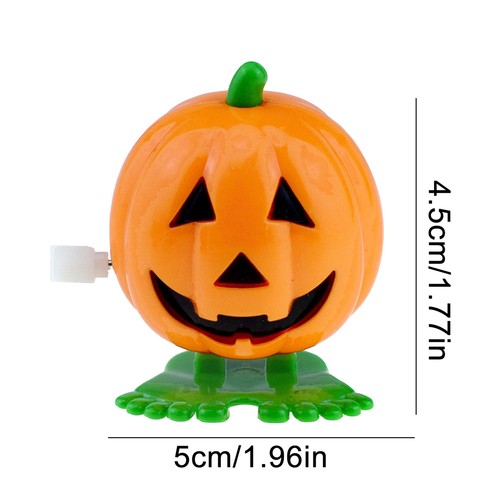 1x1.7''Pumpkin Clockwork Walking Toy Funny Wind Up Hopping Jumping Halloween Toy - Picture 4 of 11