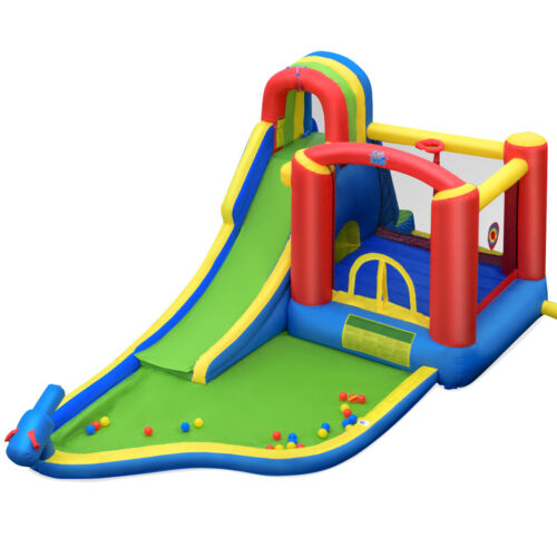 Inflatable Jungle Bounce House w/ Dual Slides Climbing Wall Jumping Area - Picture 6 of 10