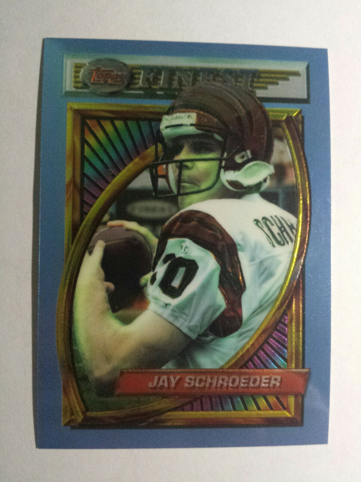 JAY SCHROEDER 1994 TOPPS FINEST FOOTBALL CARD # 129 C9688