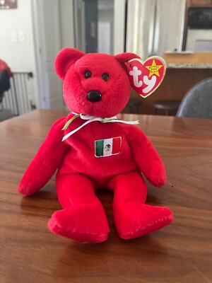 Ty Beanie Baby 1999 Osito the Mexico Bear Extremely RARE, Errors, Retired  772223083794|