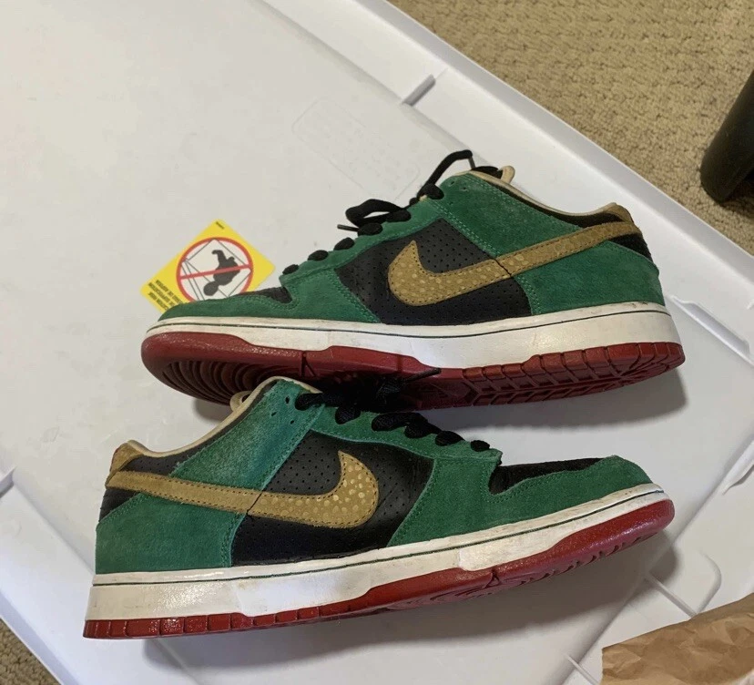 Nike Dunk Low Premium SB 'Miller High Life' Sneaker Size 9.5 - 313170 008  green