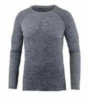 S3) Herren Shirt Langarm Laufshirt Funktionsshirt Unifit Dunkelgrau Gr. Xxl Neu