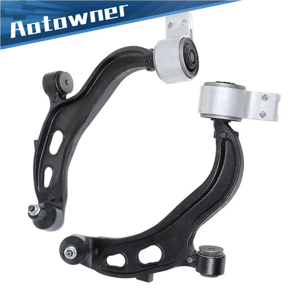 Pair Front Lower Control Arms w/ Ball Joint For 2013-2019 Ford Taurus Flex MKT - Image 4 of 4