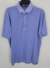Polo Golf Ralph Lauren Shirt Mens Medium Blue Performance Outdoor Casual Preppy