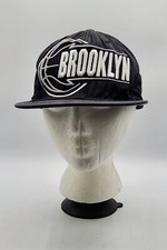 KBEthos Brooklyn Embroidered Flatbill Snapback Cap Hat Black White Adjustable