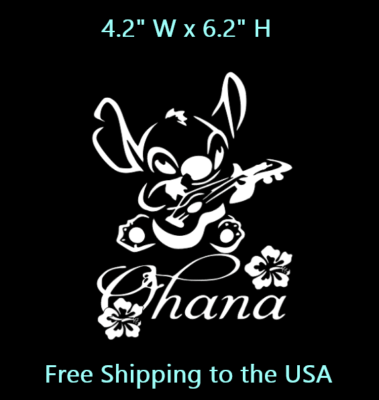 Stitch Ohana Car/Truck /WHITE/ Vinyl Window Decal # S-1 | eBay