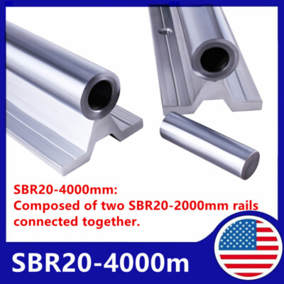 SBR20-3000mm 2x Linear Guideway Rails +4 x Blocks Router Mills Slide Guide CNC