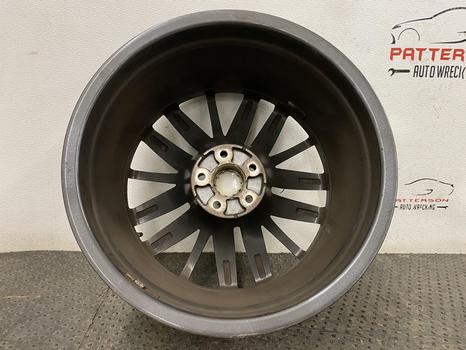 14-15 MASERATI GHIBLI 15 SPOKE ALLOY WHEEL MACHINED CHARCOAL 19X8.5 ID 670016851
