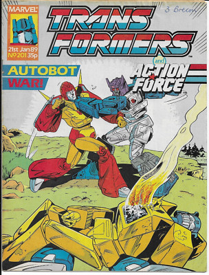 TRANSFORMERS (The) #201 Marvel UK Comics (Jan 1989) Used - Good Condition