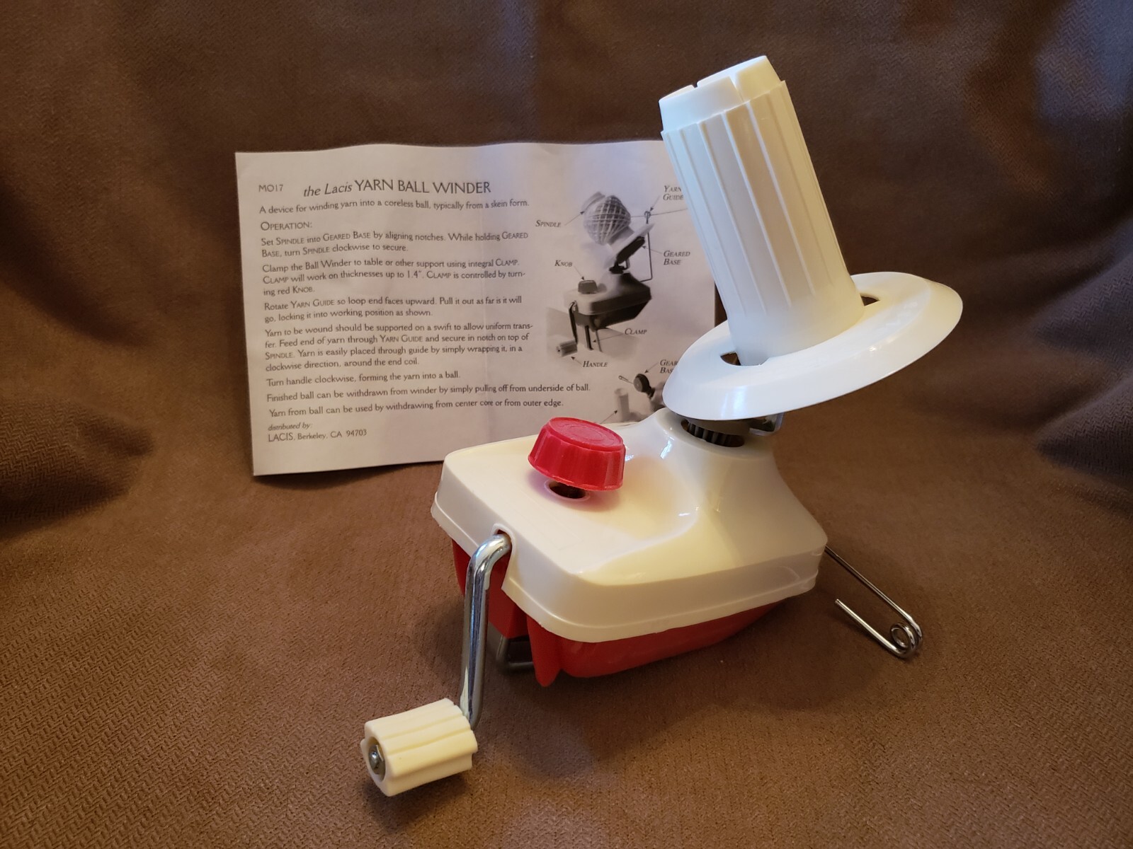 Lacis HandOperated Yarn Ball Winder Wool Winder Holder Swift Yarn