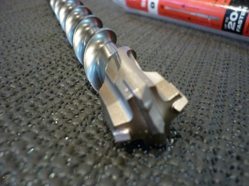 MILWAUKEE SDS MAX 4-CUT DRILL BIT CURVED CUTTING EDGE 22x320mm MADE IN GERMANY - Picture 4 of 12
