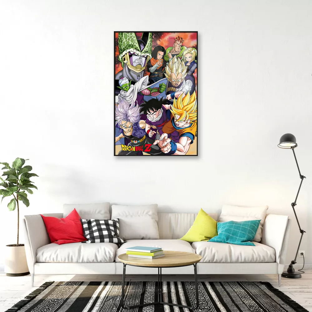 cell saga sticker poster, dragon ball z poster, anime poster, size:12x18  inch