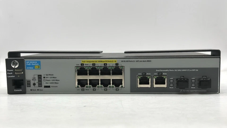 HP 2530 8 POE+ 8 Ports Managed Switch J9780A/No Charger - Image 2 of 4