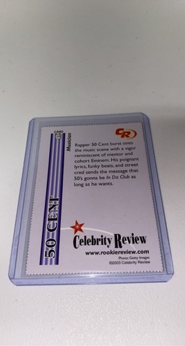 2003 Celebrity Review Rookie Review 50 Cent Rapper Musician Card #10 - Picture 6 of 7