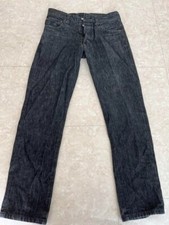 Denim Jeans EVISU JEANS Lot2000 Black DENIM Pants Black Seagull W:29 Inseam:34