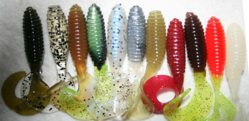 3" KALIN'S BASS CRAPPIE WALLEYE LUNKER FISHING LURE GRUBS CHOICE OF COLOR - Picture 1 of 39