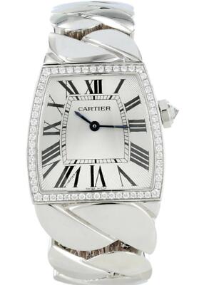 Cartier La Dona 195g 18K White Gold Diamond Bezel Large Lady Watch
